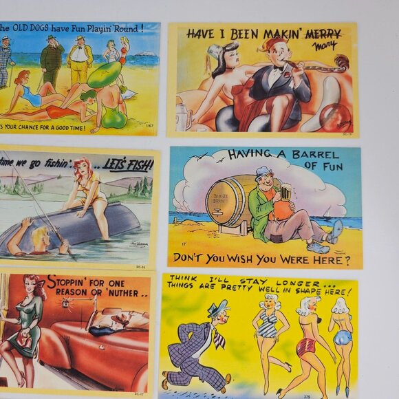 Vintage Asheville Postcard Lot of 10 Humorous Comic Illustrations Unused Made in - Picture 5 of 9